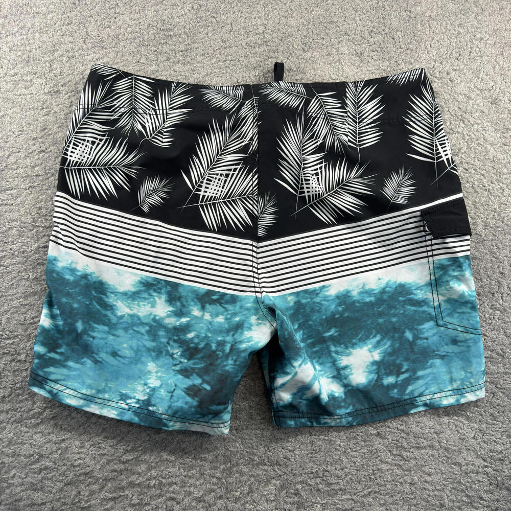 Hulakai Men's Board Shorts Swim Trunks Size 38 Surf Swim Palms Striped - Picture 8 of 8